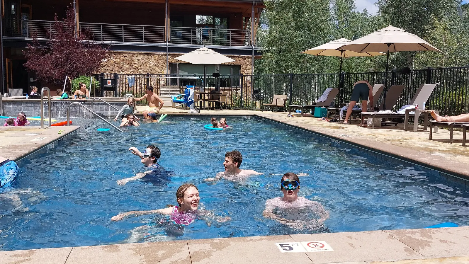 Afternoon at the resort pool