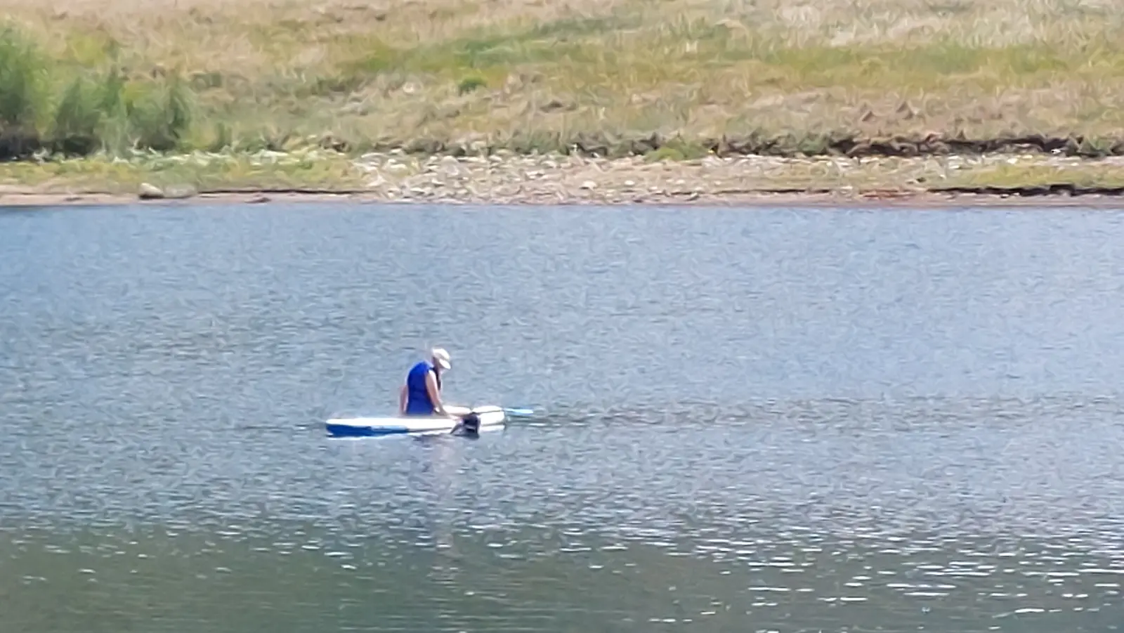 Paddleboarding on the lake